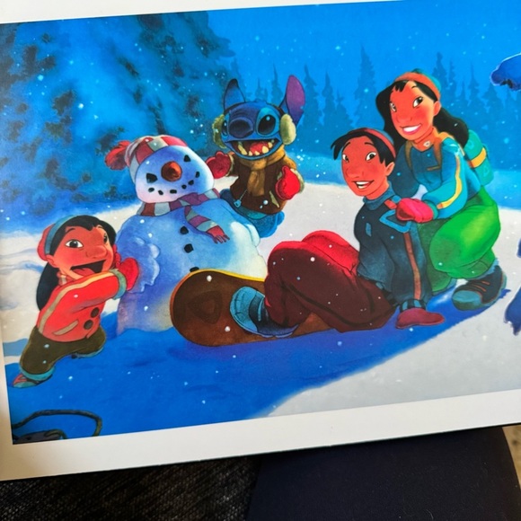 Disney Lilo & Stitch Winter Art Print - Picture 5 of 5